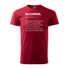Sablio Tričko s potlačou Alcohol - červené 2XL