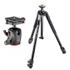 Manfrotto 190X3 3-Section Aluminum Tripod s XPRO Magnesium Ball Head Kit