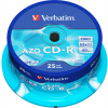 Médiá VERBATIM CD-R AZO 700MB, 52x, spindle 25 ks (43352)