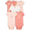 CARTER'S Body krátky rukáv Pink Floral dievča 5ks 18m/ veľ. 86