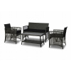 Súprava záhradného nábytku z technoratanu sivá Corciano, 4 ks. (Záhradná zostava Kama Corciano, sedačka, kreslá, konferenčný stolík, záhradný nábytok)