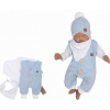 Z&Z 3-dielna súpravička body, dupačky s gombíkmi a šatku, biela/modrá 62 (2-3m)
