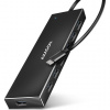 AXAGON HUE-F7C, 7x USB 3.2 Gen 1 ALU FLAT CHARGING hub, micro USB nap. konektor, kabel USB-C 30cm