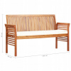 Lavica s operadlom, drevo 150 x 60 cm
