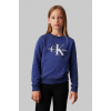 Detská bavlnená mikina Calvin Klein Jeans IU0IU00675.128.176.9BYH modrá 128