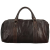 Kožená cestovná taška tmavo hnedá - Greenwood Adnan hnedá