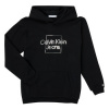 Calvin Klein Jeans Mikiny METALLIC BOX LOGO RELAXED HOODIE Čierna