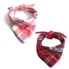 Amigo Bandana pre psa kockovaná M červená