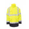 Pracovná bunda PAYPER YARD, fluorescenčná žltá / navy modrá, XL