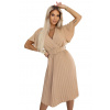 Dámske šaty 607-2 LYRA - Numoco basic Béžová Univerzální