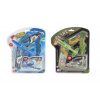Teddies Vystreľovacie lietadlo plast 25x14cm 2 farby na karte 21x25x4cm