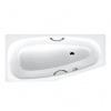 Kaldewei Advantage - Asymetrická vaňa Mini Star pravá 831, 157x75/50 cm, s otvormi na držadlá, celoplošný antislip, biela 224734010001