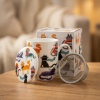Porcelánový hrnček s čajovým infúzerom DUO ANIMALS MAČACÍ SVET ŠTÝLOVÉ MAČKY 360 ml