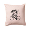 Cyklo kostra - Vankúš 50x50 - 50x50 - Iba poťah ( Svetloružová )
