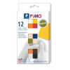 Modelovacia hmota, sada, 12x25 g, na vypálenie, FIMO 