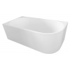 Aqualine Tibera nástenná vaňa 170x80 cm oválne biela E1026