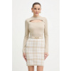 Šaty s prímesou vlny Guess CORALINE W5BK44.Z3JD2 béžová S