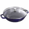 Staub wok so sklenenou pokrievkou 30 cm/4,4 l tmavomodrá, 40511-467