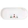 Vianočný porcelánový podnos na cukrovinky Let it Snow 34x15 cm, Easy Life