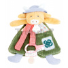 Plyšová kravička s klipom na cumlík Aneth the Cow In my Garden Dummy Holder Doudou et Compagnie v darčekovom balení 19 cm od 0 mes DC4320