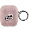 Karl Lagerfeld PU Embossed Karl and Choupette Heads Puzdro na AirPods 1/2 KLA2PGKCPP