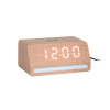 LED hodiny-budík 6078WD Karlsson s nabíječkou smartphonů 16cm