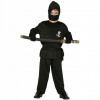 Knightský kostým Warrior Ninja Black 140-146 cm (Sada 3 čiastočných krstov krstu)