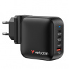 Verbatim, GaN cestovná nabíjačka do siete USB 3.0, USB C, šedá, 100 W, vymeniteľné vidlice C,G,A