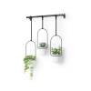 Závesné kvetináče Triflora White Black - set 3 ks