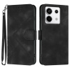 Peňaženkové kožené puzdro Line Pattern na Xiaomi Redmi Note 13 Pro 4G - Čierna
