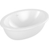 VILLEROY & BOCH Loop & Friends oválne umývadlo k zabudovaniu zospodu, bez otvoru, s prepadom, 485 x 325 mm, biela alpská, 4A540001