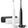 Philips Sonicare 5500 Black and White 1+1 elektrická sonická zubná kefka (HX7119/01) s cestovným puzdrom, biela 1ks + čierna 1ks, 1x1 set Philips Consumer Lifestyle BV