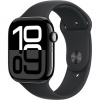 Apple Watch Series 10 GPS 46mm Jet Black Aluminium Case with Black Sport Band - S/M MWWP3QC/A