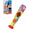 _Ostatní 1_ Mikrofon dětský s melodiemi 20cm na baterie LED Světlo Zvuk plast