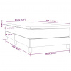 vidaXL Posteľný rám boxsping s matracom krémový 90x200 cm látka - Krémová - 57613-12597
