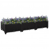 vidaXL Vyvýšený záhon 120x40x23 cm polypropylén - Čierna - 60101-15037