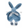 Plyšový zajačik na maznanie Bunny Comforter Blue Doudou et Compagnie v darčekovom balení modrý 29 cm od 0 mes