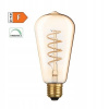 ACA Lighting LED FILAMENT E27 DIM ST64 jantar SPIRAL 4W 1800K 230V 270lm RA