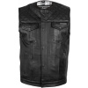 Kožená moto vesta W-TEC Losango (Veľkosť: XXL, Farba: Black)