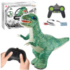 LEAN TOYS Veľký nafukovací diaľkovo ovládaný RC dinosaurus zelený 130 x 190 cm