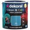 Farba na - DEKORAL Farba CLEAN & COLOR modrý zamat 2,5L (Farba na - DEKORAL Farba CLEAN & COLOR modrý zamat 2,5L)