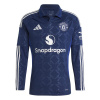 adidas Manchester United Away Long Sleeve Shirt Adults Blue M