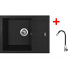 Sinks AMANDA 650 Granblack + Elasta nerez/čierná