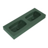 Lotosan LK8889 LOTOSTONE nástenné dvojumývadlo v doske 120 cm 121 x 12 x 46 cm smaragd matná