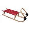 Plastkon sánky drevené červená 110 cm