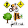 CUKROWY TLAČ Jedlý obrázok na tortu CYKLISTA + POSTAVY TEXT #5