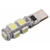 Compass Žiarovka 9 SMD LED 12V T10 s rezistorom CAN-BUS ready biela