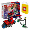 LEGO Super Heroes 76275 Motocykel Chase: Spider-Man vs. Doc Ock + Papierová taška LEGO 6315786 žltá 24x8x18 cm (LEGO Marvel - Dock Ock i Venom (76275))