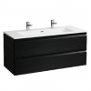 Laufen Pro S - Skrinka s dvojumývadlom, 120x55x50 cm, 2 zásuvky, wenge H8619674231071