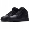 Detské topánky Nike Air Jordan 1 Mid Deep Black Nubuck Swoosh (GS) veľkosť 36